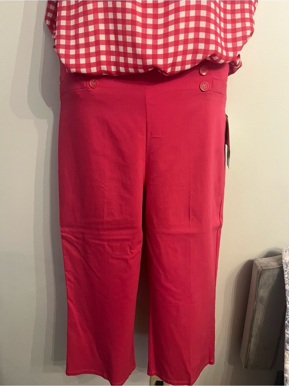 Women’s  Pink Casual Pull-On Pants